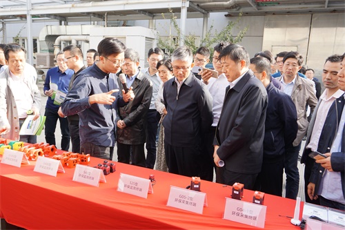 江苏省生态环境厅领导现场调研k8凯发天生赢家承建环保用电监控系统