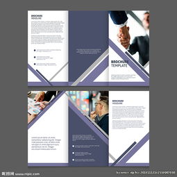 商务咨询金融贸易公司三折页小册图片